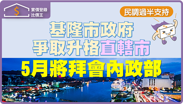 不願被邊緣！基隆市政府預計５月拜會內政部　爭取升格直轄市